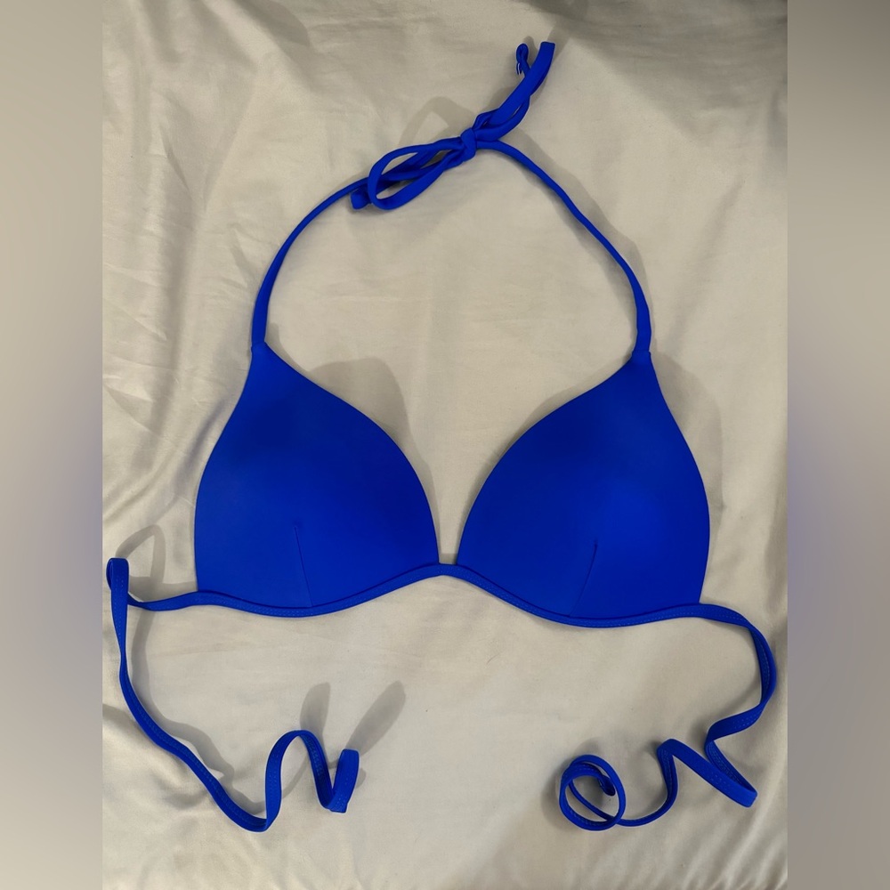 BLUE TRIANGLE BIKINI TOP